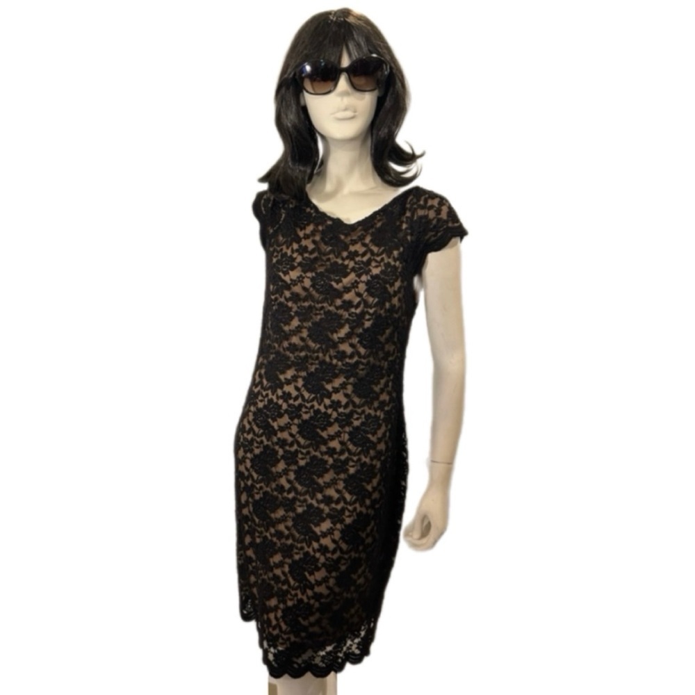 Vintage Connected Apparel Black Lace Dress